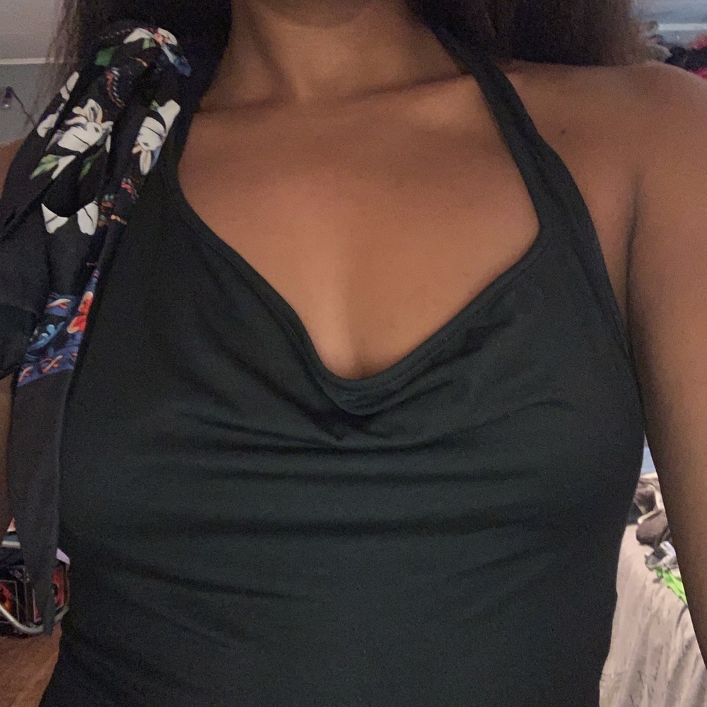 Black Bodysuit with shoulder tie